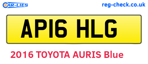 AP16HLG are the vehicle registration plates.
