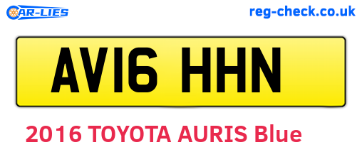 AV16HHN are the vehicle registration plates.