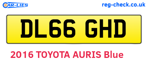 DL66GHD are the vehicle registration plates.
