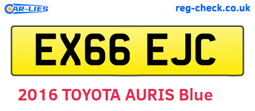 EX66EJC are the vehicle registration plates.