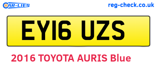 EY16UZS are the vehicle registration plates.