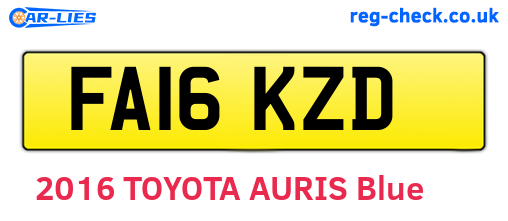 FA16KZD are the vehicle registration plates.