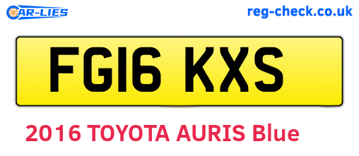 FG16KXS are the vehicle registration plates.