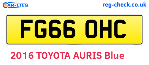 FG66OHC are the vehicle registration plates.