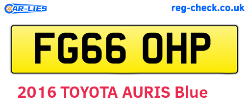 FG66OHP are the vehicle registration plates.