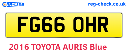 FG66OHR are the vehicle registration plates.