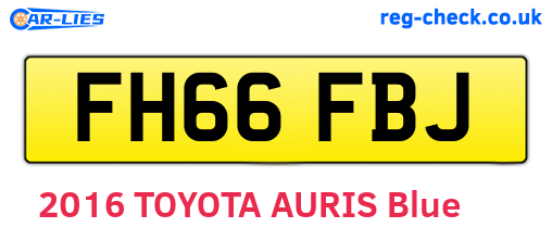 FH66FBJ are the vehicle registration plates.