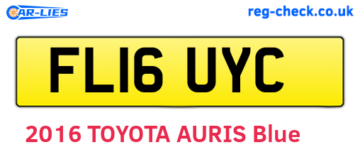 FL16UYC are the vehicle registration plates.