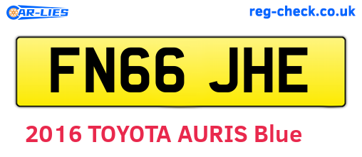 FN66JHE are the vehicle registration plates.