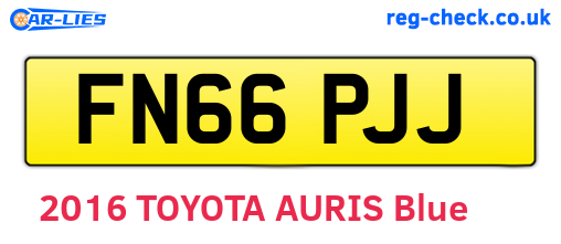 FN66PJJ are the vehicle registration plates.