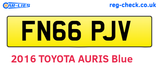 FN66PJV are the vehicle registration plates.