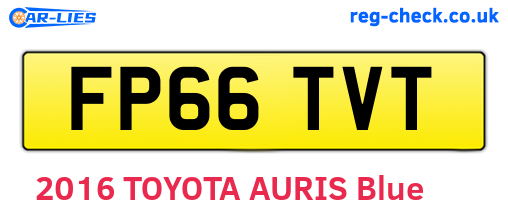 FP66TVT are the vehicle registration plates.
