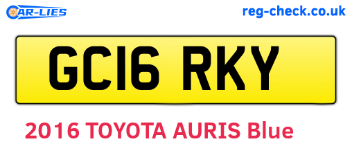 GC16RKY are the vehicle registration plates.