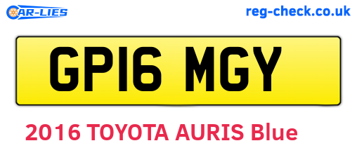 GP16MGY are the vehicle registration plates.