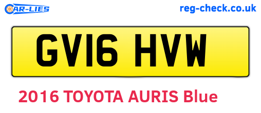 GV16HVW are the vehicle registration plates.