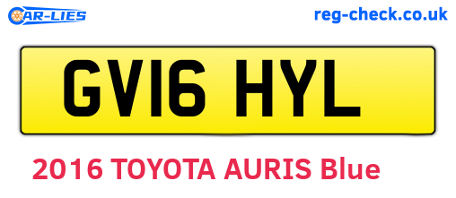 GV16HYL are the vehicle registration plates.