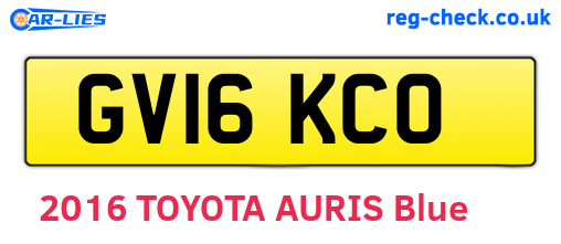 GV16KCO are the vehicle registration plates.