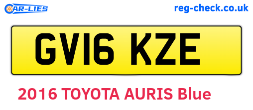 GV16KZE are the vehicle registration plates.