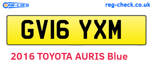 GV16YXM are the vehicle registration plates.