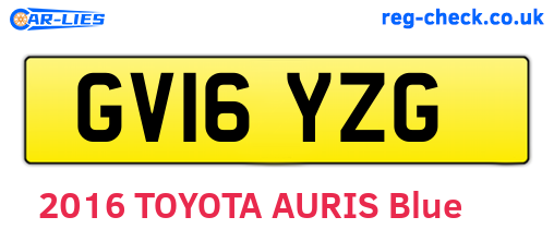 GV16YZG are the vehicle registration plates.
