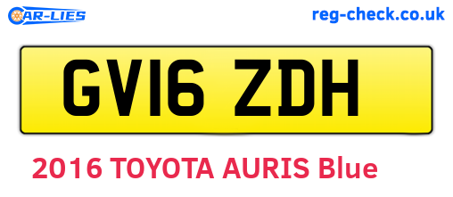 GV16ZDH are the vehicle registration plates.