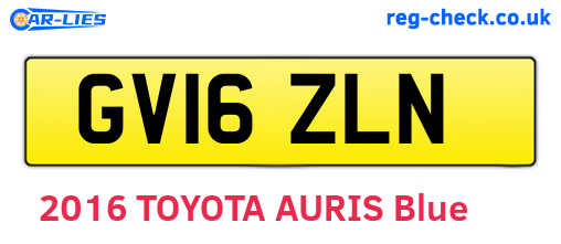 GV16ZLN are the vehicle registration plates.