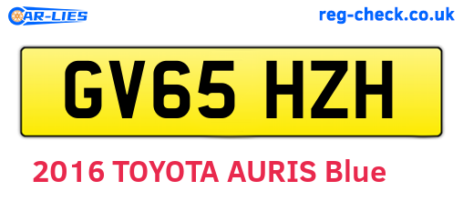 GV65HZH are the vehicle registration plates.