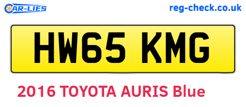 HW65KMG are the vehicle registration plates.