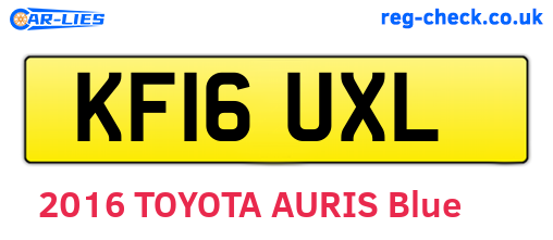 KF16UXL are the vehicle registration plates.