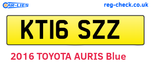 KT16SZZ are the vehicle registration plates.
