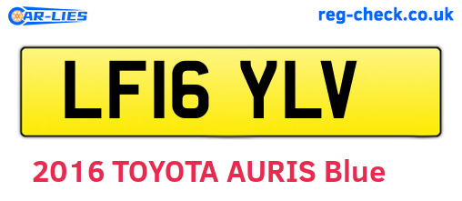 LF16YLV are the vehicle registration plates.