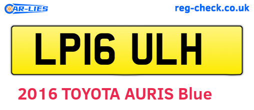 LP16ULH are the vehicle registration plates.
