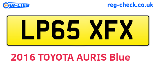 LP65XFX are the vehicle registration plates.