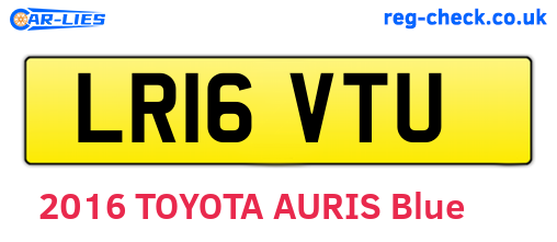 LR16VTU are the vehicle registration plates.