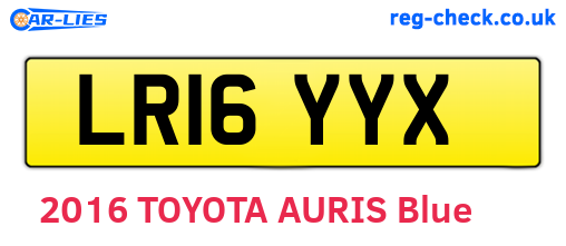 LR16YYX are the vehicle registration plates.