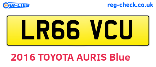 LR66VCU are the vehicle registration plates.