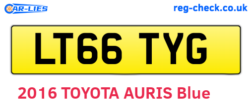 LT66TYG are the vehicle registration plates.