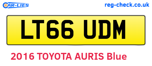LT66UDM are the vehicle registration plates.
