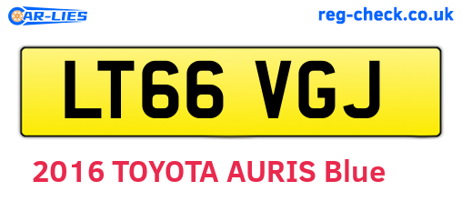 LT66VGJ are the vehicle registration plates.