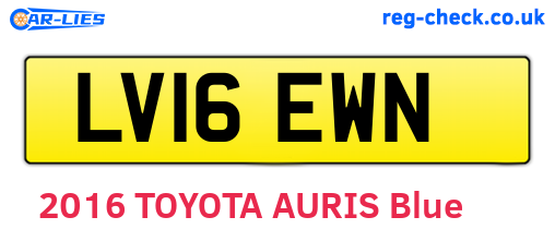 LV16EWN are the vehicle registration plates.