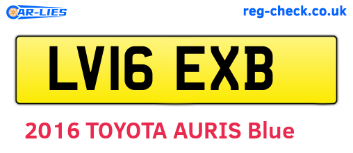 LV16EXB are the vehicle registration plates.