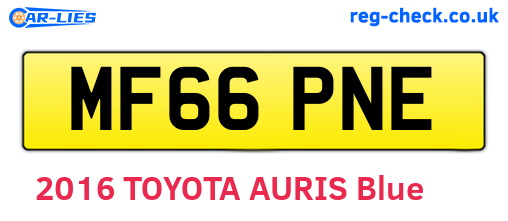 MF66PNE are the vehicle registration plates.