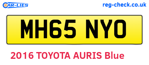 MH65NYO are the vehicle registration plates.