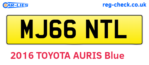MJ66NTL are the vehicle registration plates.