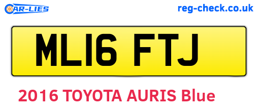 ML16FTJ are the vehicle registration plates.