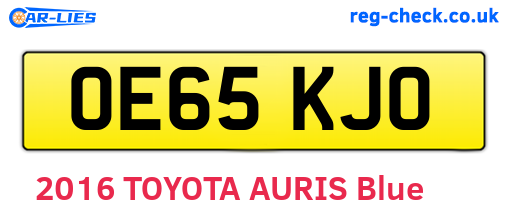 OE65KJO are the vehicle registration plates.