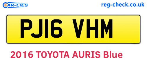 PJ16VHM are the vehicle registration plates.
