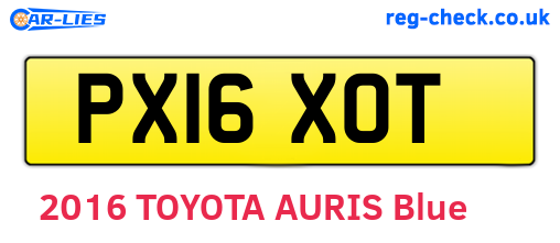 PX16XOT are the vehicle registration plates.