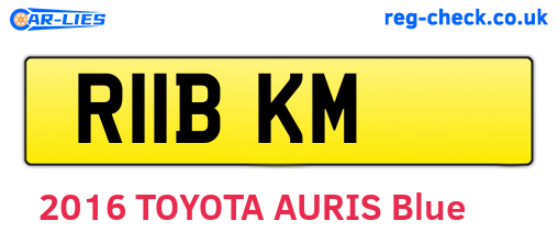 R11BKM are the vehicle registration plates.