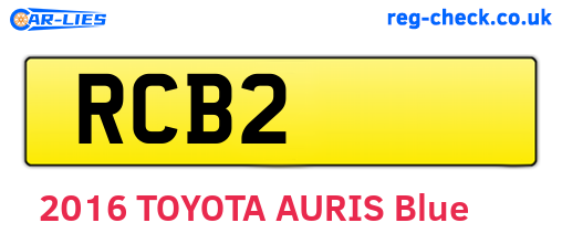 RCB2 are the vehicle registration plates.